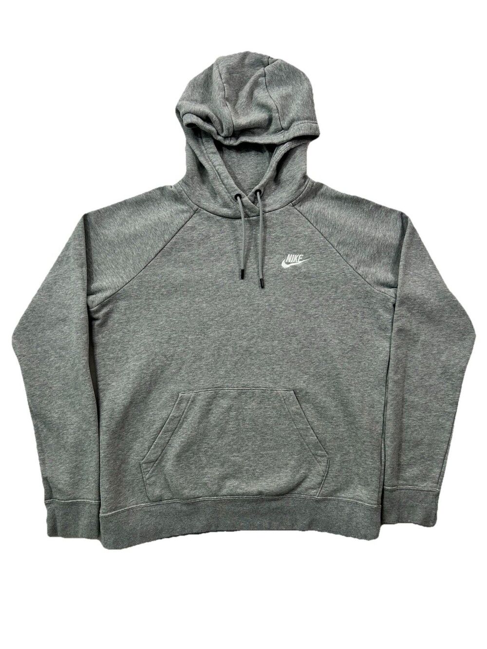 Nike Women's Fleece Hoodie Medium Gray Heather Essential Pullover BV4124-063